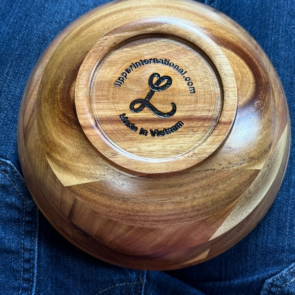 Lipper International Wood Bowl Exquisitely Unique beautiful
